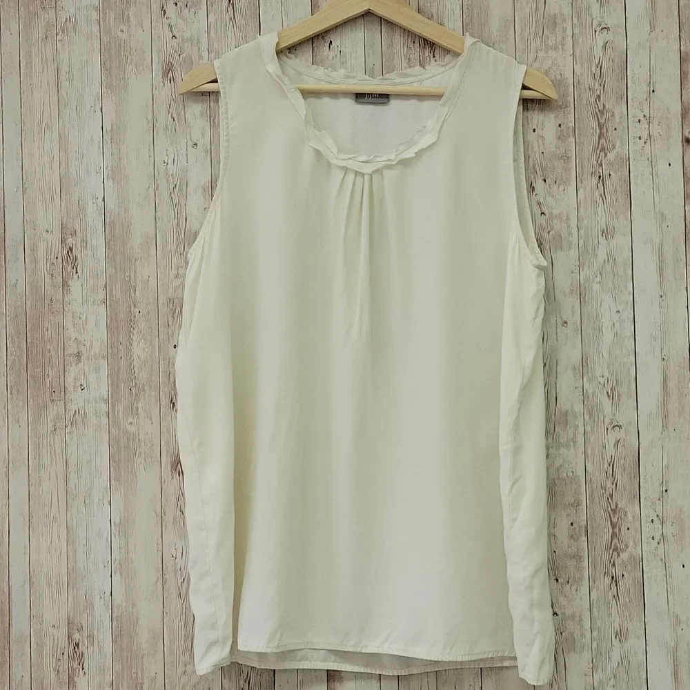 Cream silk blouse